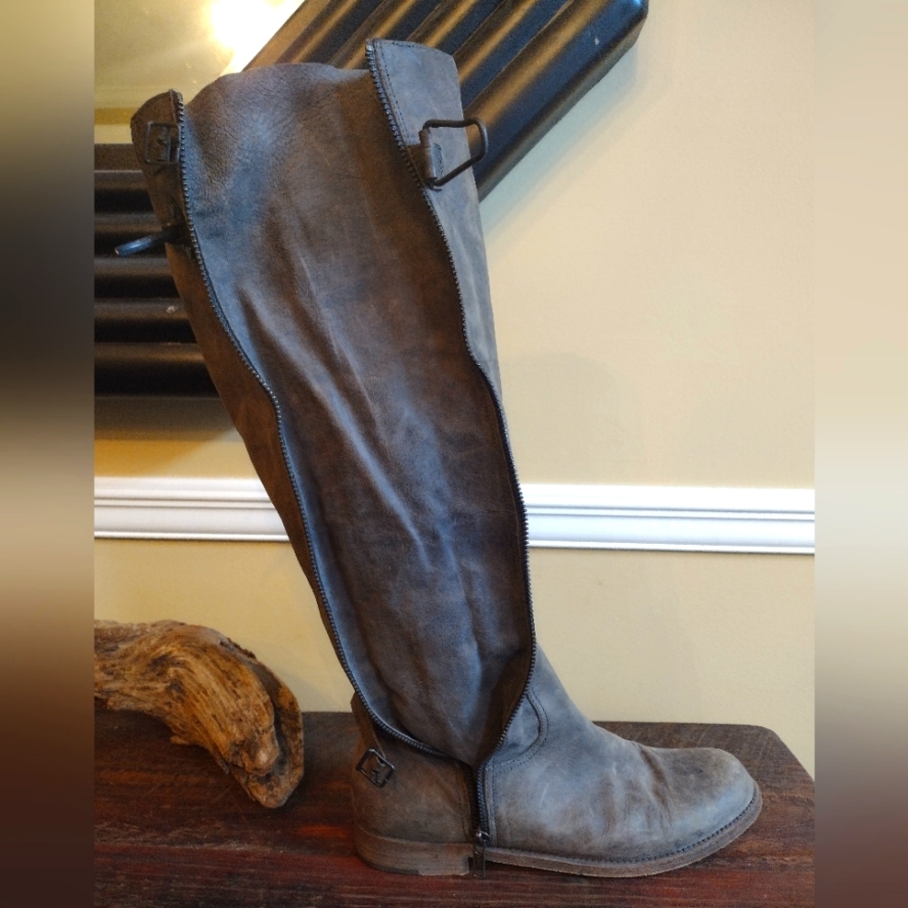 LD Tuttle Grey Artisan Riding Boots Size 40 (10) - Picture 6 of 15